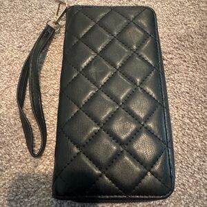 Elegant Black Quilted Wallet